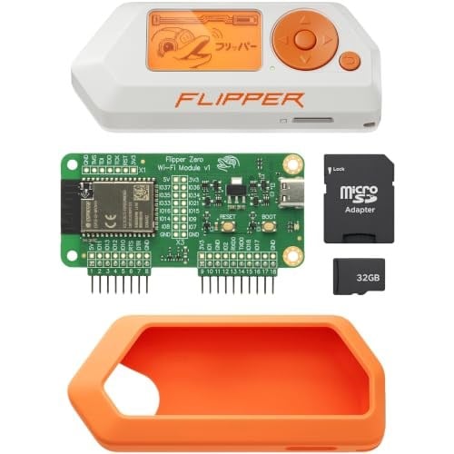 Flipper Zero Complete Kit – Flipper Zero | WiFi Devboard | Silikon kılıf | 32 GB MicroSD kart | Teknoloji meraklıları için taşınabilir çok amaçlı cihaz