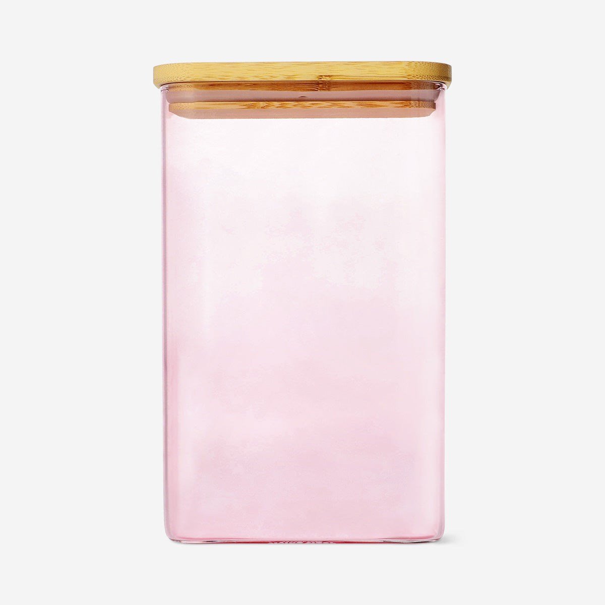 Flying Tiger Copenhagen Bambu Kapaklı Pembe Cam Saklama Kabı 1,7 L