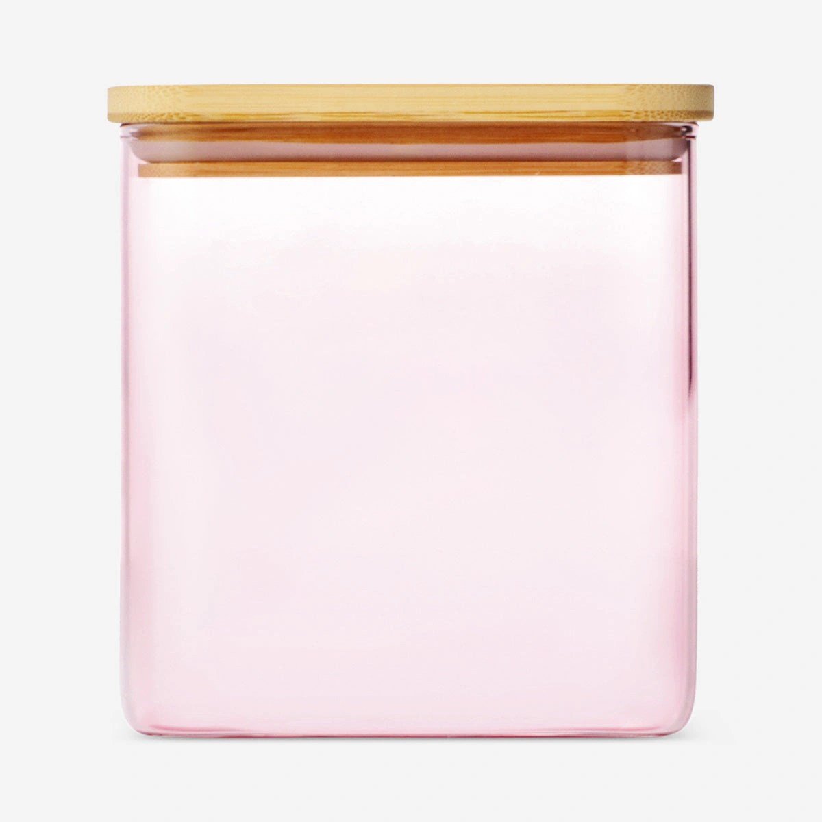 Flying Tiger Copenhagen Bambu Kapaklı Pembe Cam Saklama Kabı 1,1 L