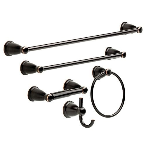 Franklin Brass KIN5PC-ORB Kinla Banyo Aksesuar Seti, 5 Parça, Yağlı Bronz - Seçenekler: 3 Parça Banyo Aksesuar Seti, 5 Parça Banyo Aksesuar Seti...