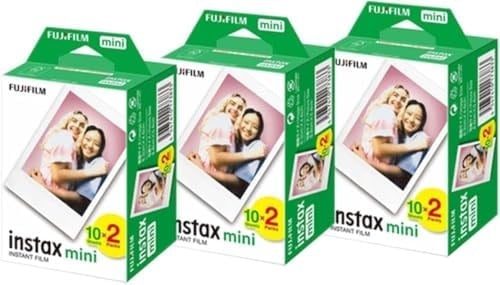 Fujifilm 16437396 Instax Mini Twin Pack Resim Formatı, Anında Gün Işığı Filmi, 3'lü Paket (60 Çekim)