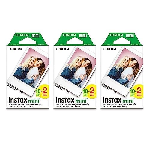 Fujifilm Instax Mini Instant Film (3 ikiz paket, toplam 60 resim) Instax kameralar için