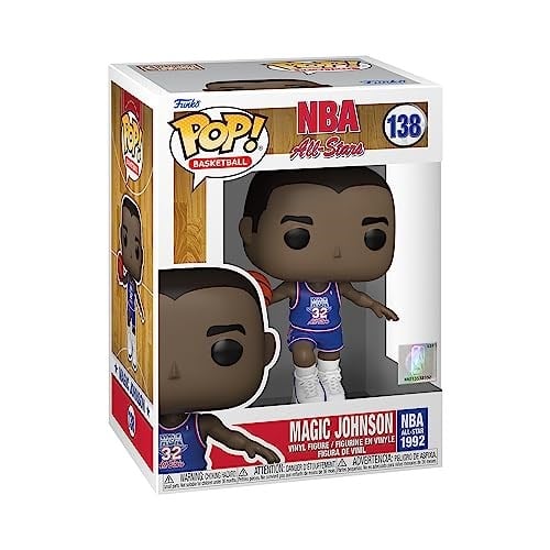Funko 59373 POP NBA:Efsaneler Magic Johnson(Mavi All Star Uni 1991), Renkli Oyuncak Figür