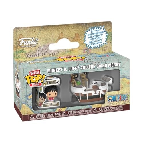 Funko Pop! Bitty Ride: One Piece - Going Merry with Monkey D. Luffy - 0,9 inç ve 1,3 inç (2,3 ve 3,3 cm) - Anime Koleksiyonluk - Resmi Ürün - Hediye Fikri - Çocuklar ve Yetişkinler için Oyuncaklar