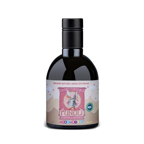 Funoli Kids, Organik, Premium, Çocuk, 350 mg/kg Polifenol, Natürel Sızma Zeytinyağı, Yüksek E Vitamini, Polifenol, 250 ml.