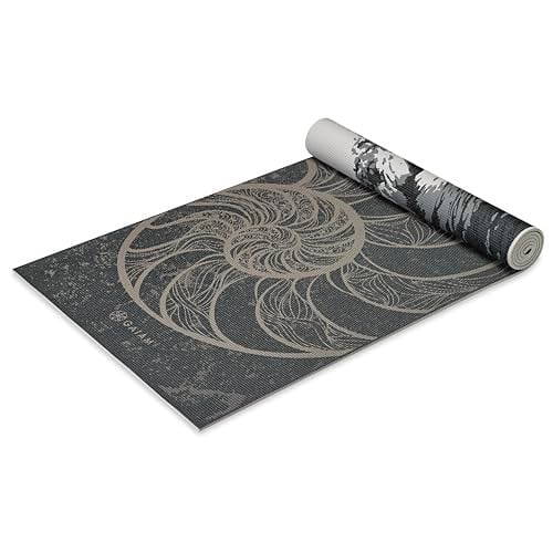 Gaiam Yoga Mat Premium Print Reversible Extra Thick Exercise & Fitness Mat for All Types of Yoga, Pilates & Floor Exercises