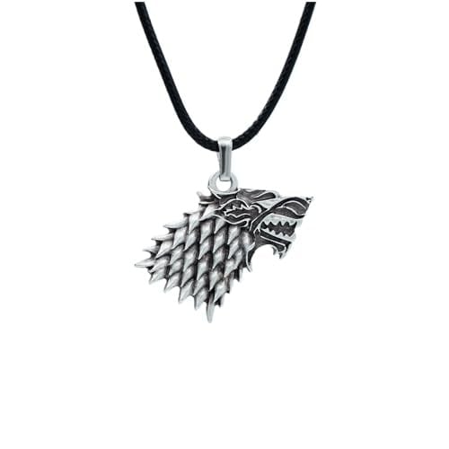 Game Of Thrones Kurt Deri ip Kolye - Gümüş Kaplama - Kadın Erkek Kolye - No:834
