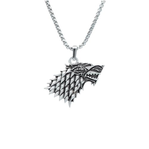 Game Of Thrones Kurt Örme Zincir Kolye - Gümüş Kaplama - Erkek Kadın Kolye - No:1359