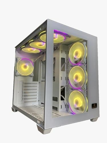 GAMEFORCE LIQUID BEYAZ 7x120mm RGB Fanlı Kumandalı ve Kontrolcülü ATX Oyuncu Bilgisayar Kasası