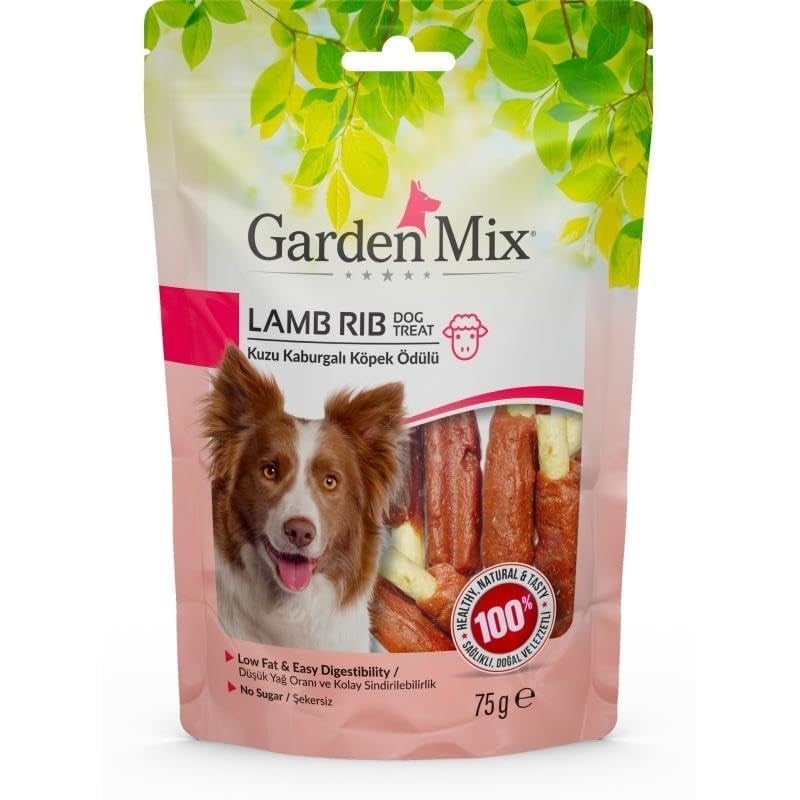 Garden Mix Kuzu Kaburgali Köpek Ödülü 75 Gr