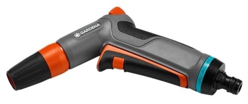 Gardena Comfort temizleme şırıngası: Temizlik ve püskürtme için su püskürtücü, darbe tetikleyici ve sürekli kilitleme, dona karşı dayanıklı (18303-20)