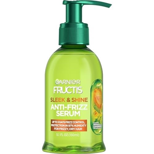 Garnier Fructis Şık ve Parlaklık Antifrizz Serum, Kıvrımlı, Kuru, Yönetilemez Saç, 5,1 fl; oz.