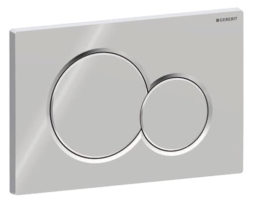 Geberit Sigma01 tetikleme plakası, krom kaplı plastikten yüksek kaliteli basma plakası, 2 miktarlı yıkama için, önden çalıştırma, basma çubukları ses yalıtımlı, ürün no. GEB115770215