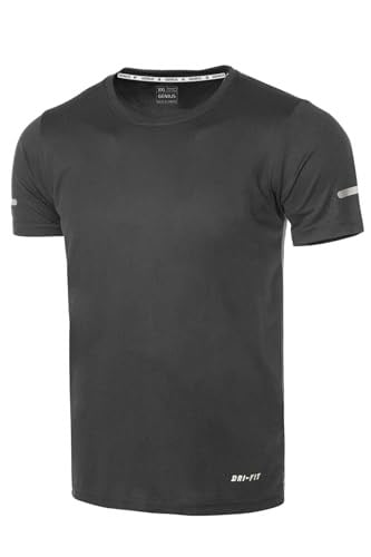 GENIUS STOREErkek Nem Emici Hızlı Kuruma Atletik Teknik Performans Spor T-shirt