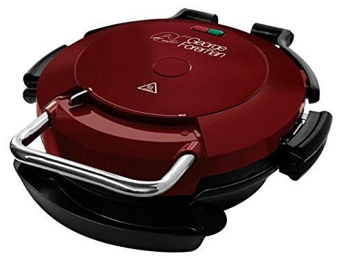 George Foreman 24640-56 Fitness Mangalı Entertaining 360°, Ekstra Büyük Izgara Yüzeyi, Ø 30 cm, Pizza Pişirme Tepsisi, Kırmızı/Siyah