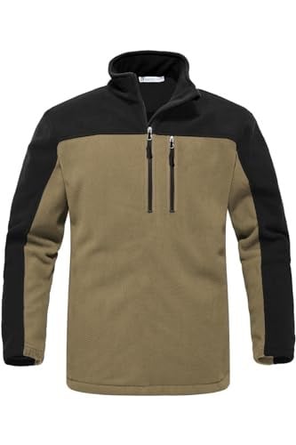 Ghassy Co. Erkek Mountain Windproof Yarım Fermuarlı Cepli Polar