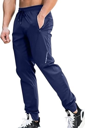 Ghassy Co. Erkek Run Ultra Hafif Egzersiz Aktif Joggers Spor Dar Paça Eşofman Altı LACİVERT L