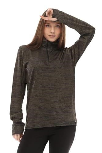 Ghassy Co. Kadın Running Nem Emici Uv Güneşten Koruma Parmaklık Detaylı Uzun Kollu Outdoor Spor Tshirt