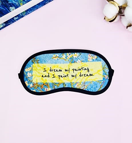 giftmoda Van Gogh Badem Çiçeği Tasarımlı Uyku Bandı