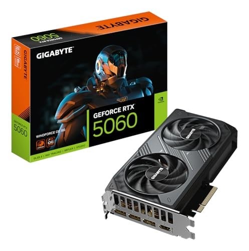 Gigabyte GeForce RTX 5060 WINDFORCE OC 8G Grafik Kartı - 8GB GDDR7, 128bit, PCI-E 5.0, 2512 MHz Çekirdek Saat, 3 x DisplayPort, 1 x HDMI, GV-N5060WF2OC-8GD