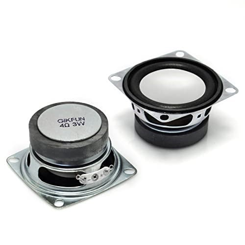 Gikfun Arduino için 2 inç 4 Ohm 3 W Tam Aralık Ses Hoparlör Stereo Woofer Hoparlör (2'li Paket) EK1725