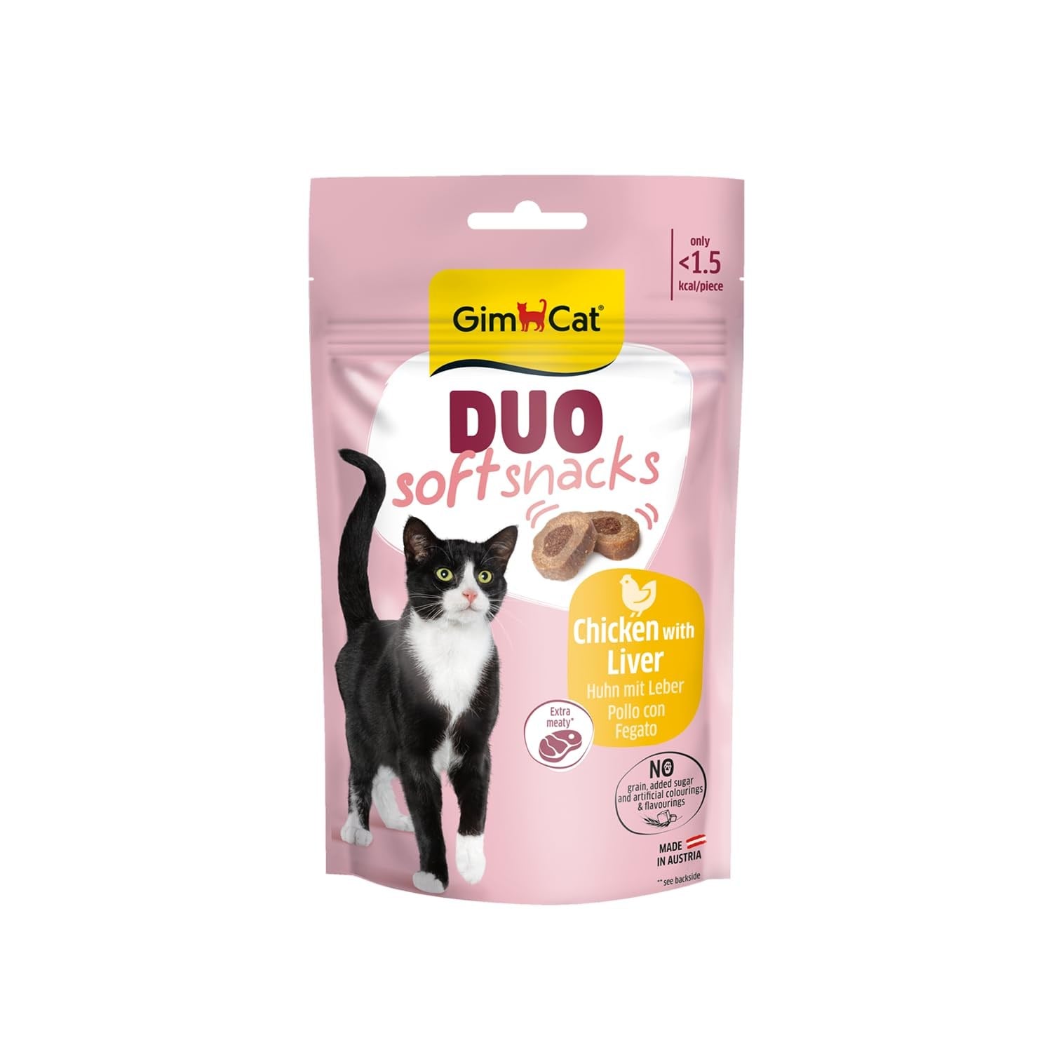 GimCat Duo Soft Snacks Chicken with Liver Kedi Ödülü 50 Gr