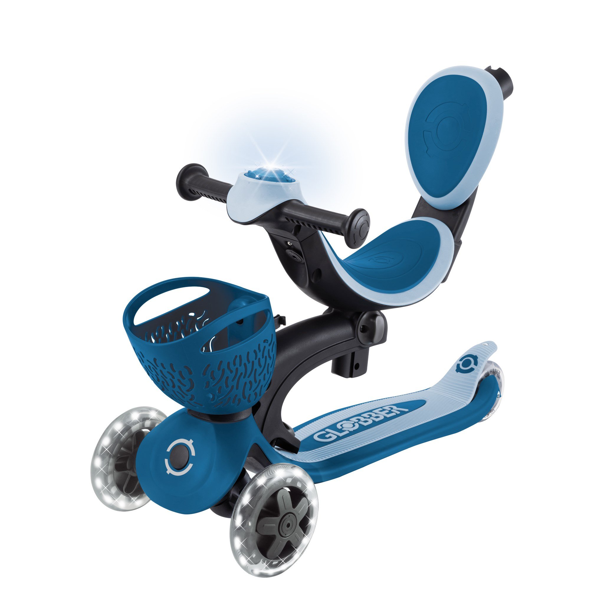 Globber Go Up Baby 360 Işıklı Scooter/ Pastel Mavi