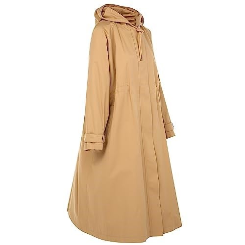 GÖKNUR ARSLAN OVERSIZE SİYAH YAĞMURLUK CAMEL Standart Kadın-1