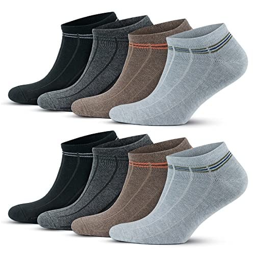 GoWith 4'lü-8'li Pamuklu Kısa Spor Relax Desenli Esnek Erkek Patik Çorabı 3147