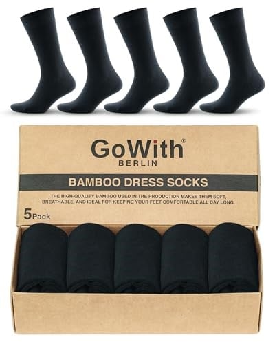 GoWith 5'li Bambu Likralı Dikişsiz 200 İğne Yıkamalı Esnek Sıkmayan Kaliteli Elegance Kutulu Siyah Lacivert ve Renkli Erkek Çorabı 3557