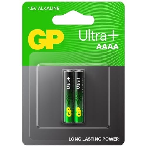 GP Batteries 25A Ultra Plus Lr8D425/E96/AAAA Boy İncenin İncesi Pil, 1.5 Volt, 2'li Kart