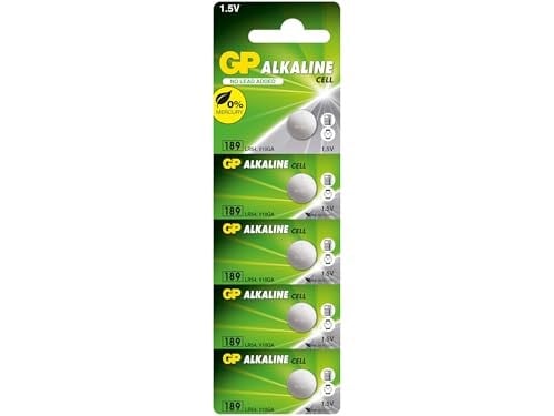 Gp Batteries Gp189 Lr54/189/V10Ga Boy Alkalin Düğme Pil, 1.5 Volt, 5'Li Kart - Seçenekler: Gp189 Lr54/189/V10Ga, Gp186 Lr43/186/V12Ga