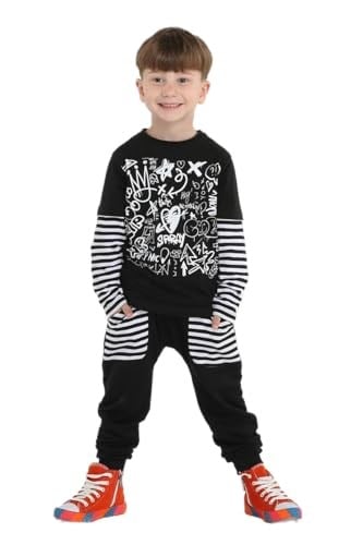 Grafiti Erkek Çocuk Pantolon + T-shirt Takım BN-009