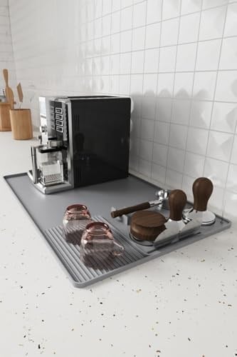 Gri 38,5x58 cm Silikon Kahve Makinesi Pedi Tamper Matı Tamper Tutucu cin963