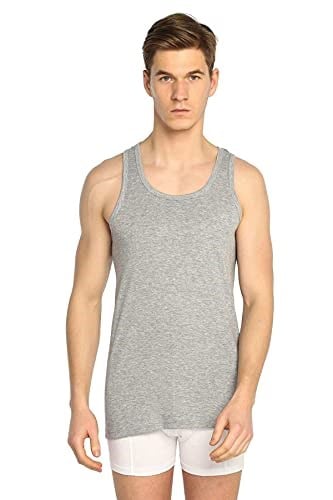 GÜMÜŞ 12 Adet Gri Renk Ribana Atlet Gri S