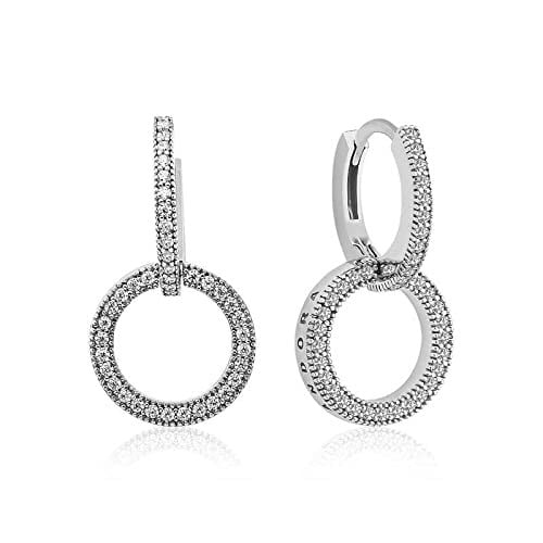 Gümüş İç İçe Geçmiş Halka Bayan Küpe
