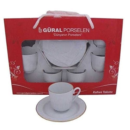 Güral Porselen Yaldızlı Fincan Takımı