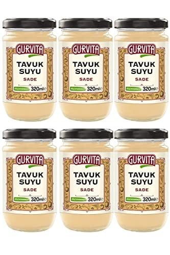 Gurvita Jöle Kıvamında Tavuk Suyu Sade 320 Ml 6'lı