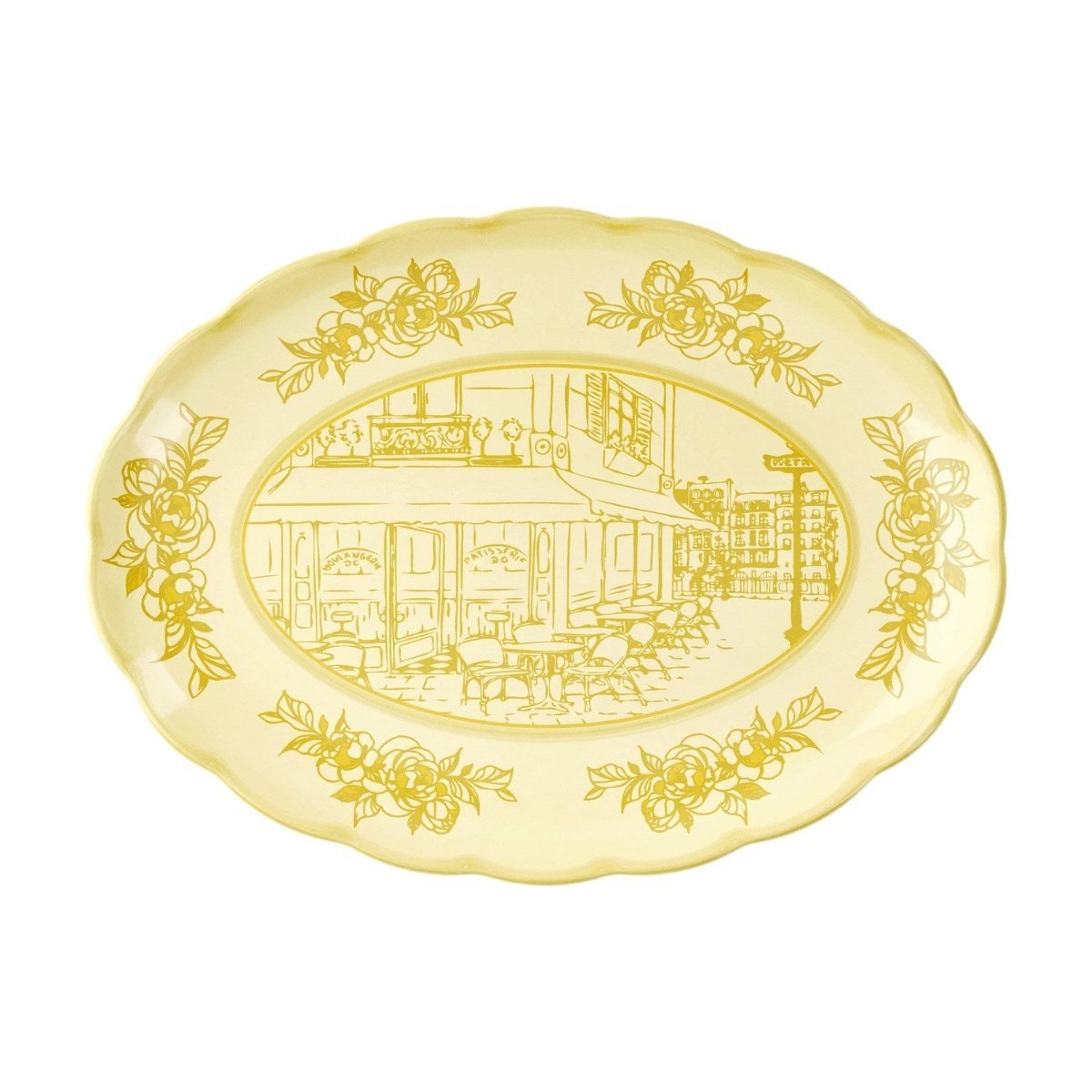Guzzini Josephine Servis Tabağı Large 51x38 cm Sarı