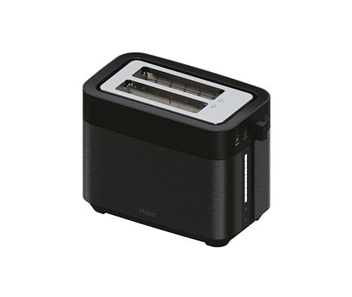 Haier I-Master 5 Serisi Ekmek Kızartma Makinesi, Paslanmaz Çelik, Ekstra Derin Yuvalı 2 Dilim, Yanıkları Önlemek için Kaldırma Kolu, Toz Kapağı, 7 Ezilme Seviyesi [Siyah]