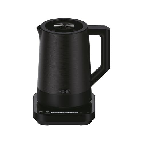 HAIER paslanmaz çelik su ısıtıcısı, enerji tasarrufu, 7 sıcaklık ayarı, sıcak tutma fonksiyonu, bir fincan için kaynatın, 1,7 l, 2200 W [I-Master Series 5]