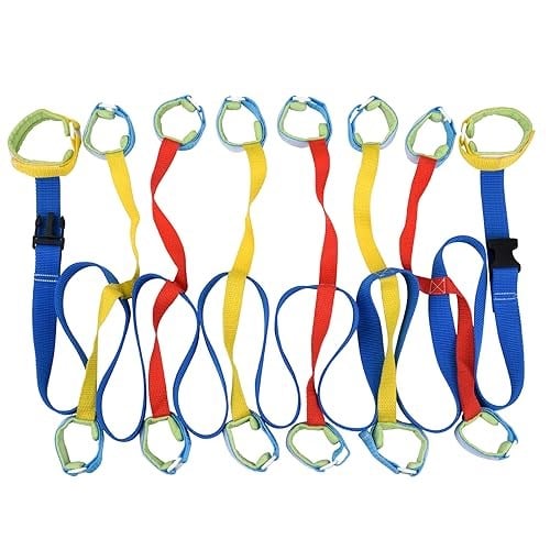 Haktoys 14 Kulplu Çocuk Güvenliği Yürüyüş Halatı | Yumuşak İç Kumaşlı Uzatılabilir ve Ayarlanabilir Kulplar | Güvenli ve Dayanıklı | Kreş, Kreş, Anaokulu ve Okul için Mükemmel