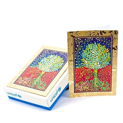 Hallmark UNICEF Noel kartları, huzurlu çobanpüskülü ağacı (20 kart ve 21 zarf) (1XPX2032)