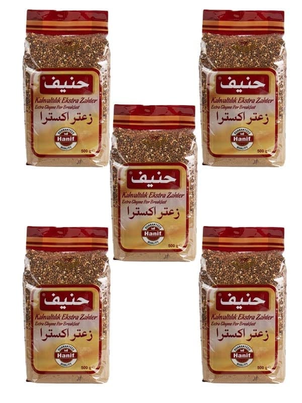 Halloumoğlu HANIF KAHVALTILIK EKSTRA ZAHTER 500 gr X 5 ADET