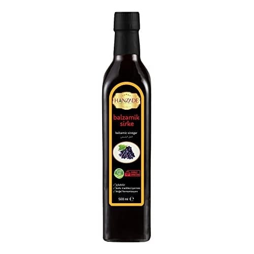 Hanzade Bitkisel Balzamik Sirke 500 ML Doğal Fermantasyon İçilebilir Katkısız Cam Şişe