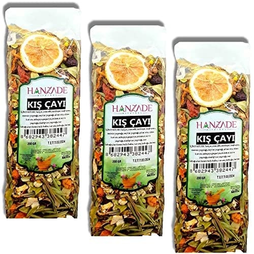 Hanzade Bitkisel Kış Çayı 200 Gr x 3 Adet Zengin İçerikli