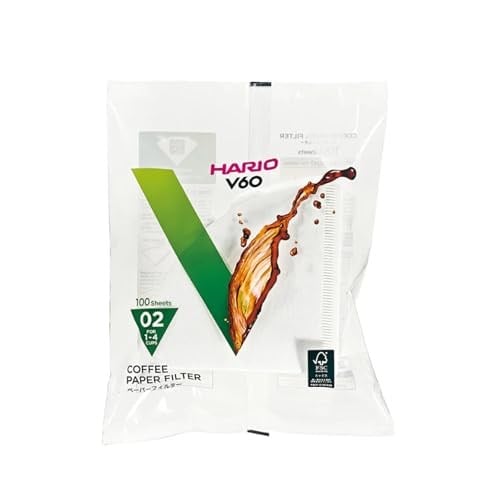 Hario V60 02 Dripper Filtresi Kutulu (100 adet) - Seçenekler: 100 karat, ambalajlı, Kutuda 100 adet...