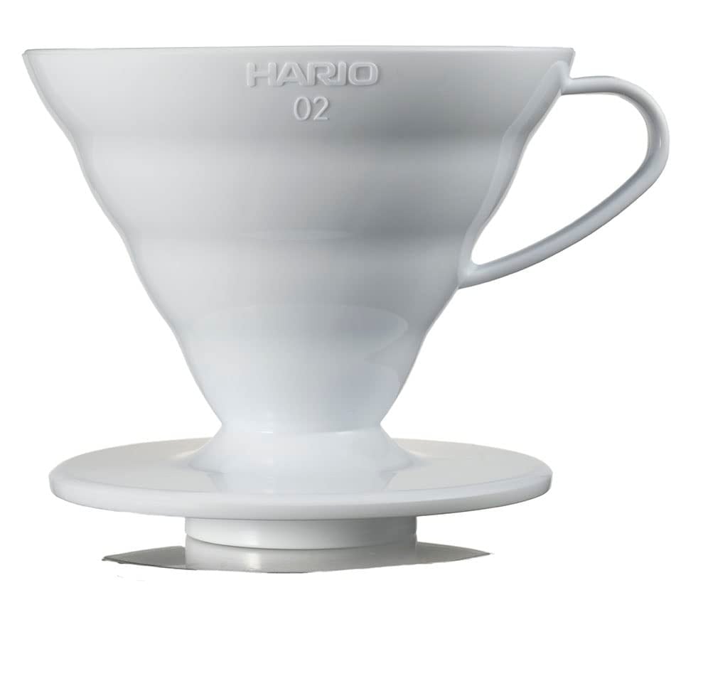 Hario V60 02 Dripper, Kahve Damlatıcı, Beyaz Plastik