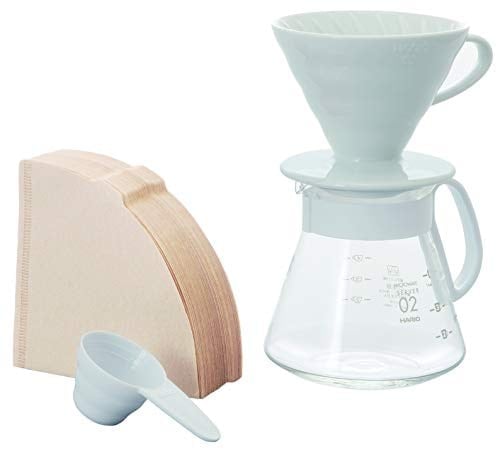 Hario V60 02 Seramik Kahve Demleme Seti “Beyaz”