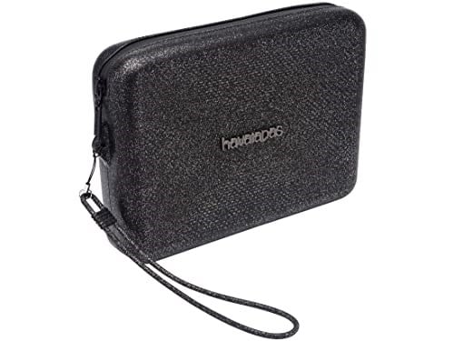 Havaianas Beach Necessaire Bag Simli Siyah 22 x 16 x 5 cm, siyah, Taglia Unica